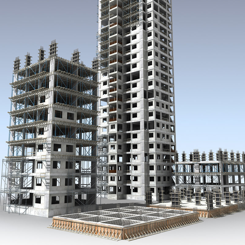 3d buildings construction model