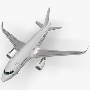 sharkleted airbus a318 - 3d obj