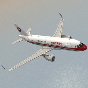 3d model sharkleted a319neo china eastern airlines