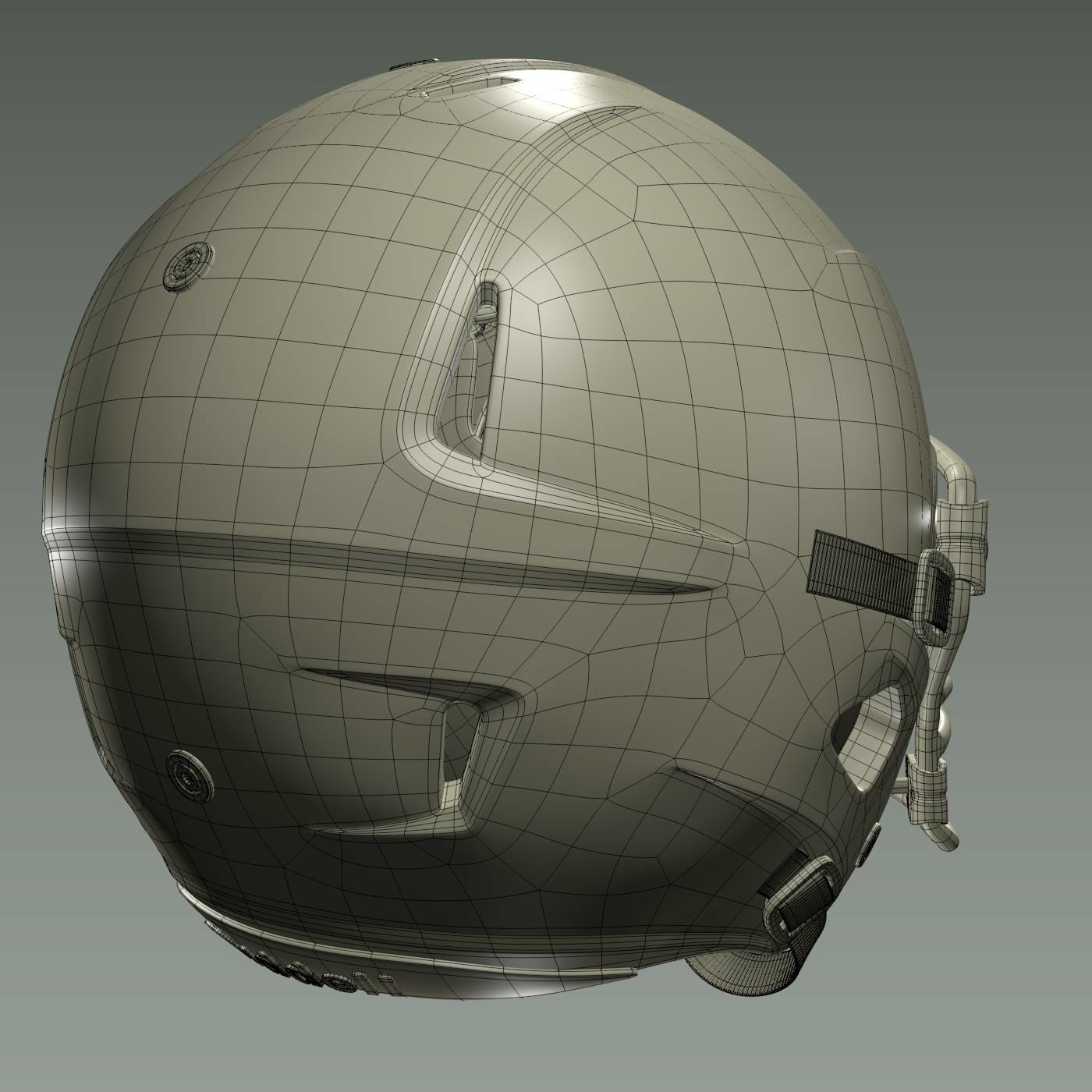 3D Blender helmet football head