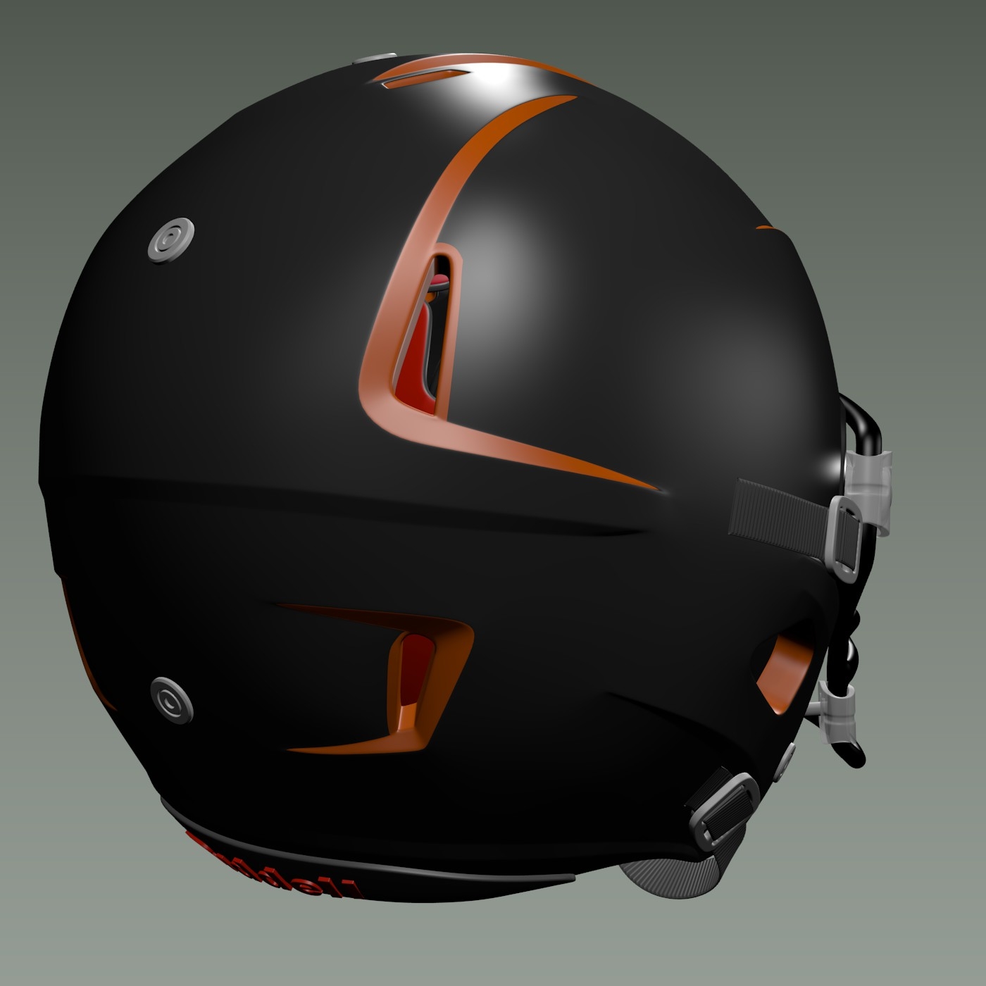 3D Blender helmet football head