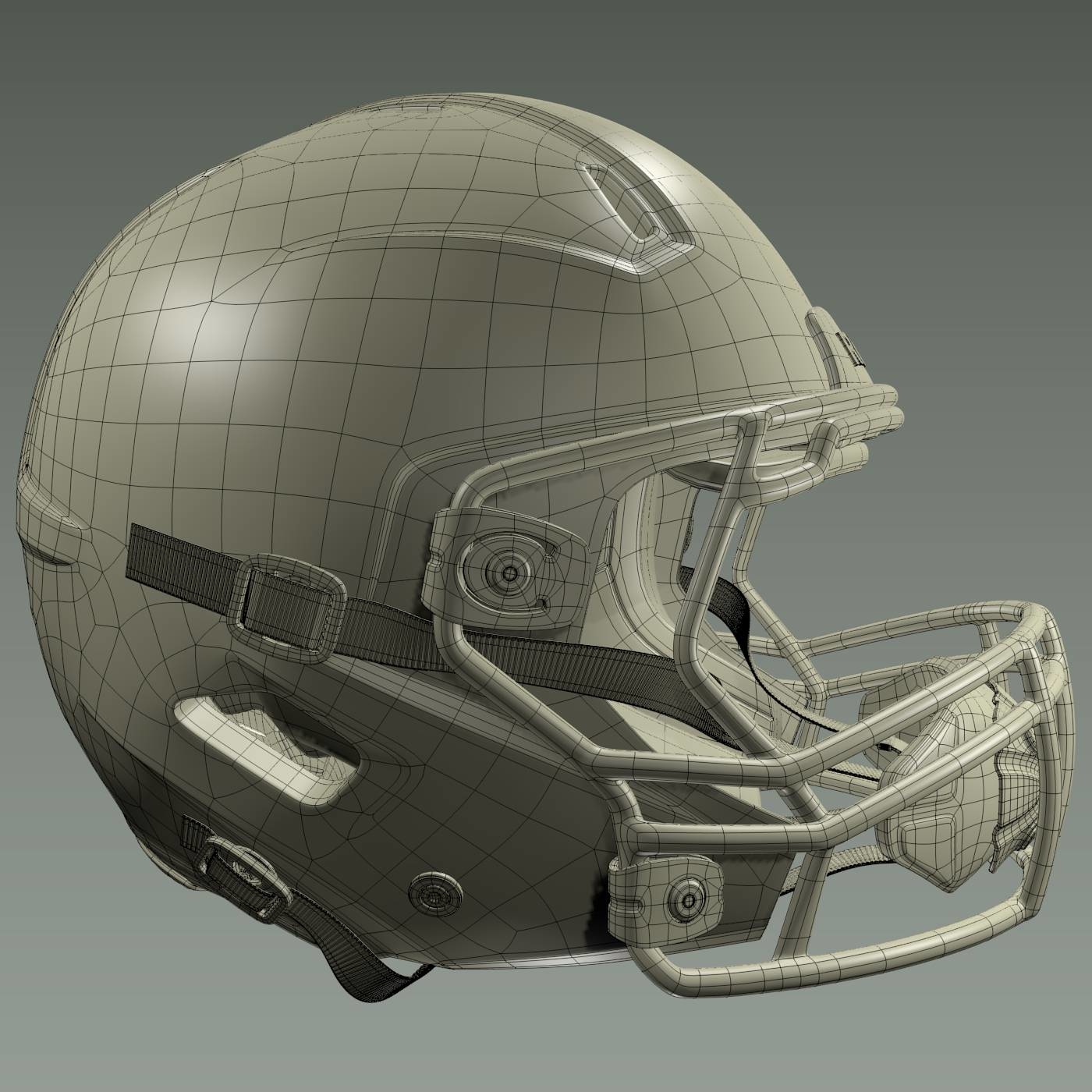 3D Blender helmet football head