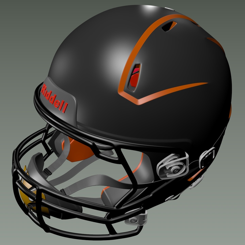 3D Blender helmet football head