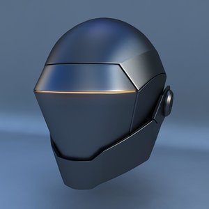 3d robot head h model