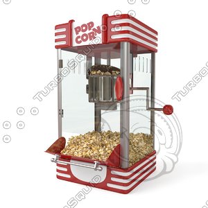 corn popcorn machine 3d model
