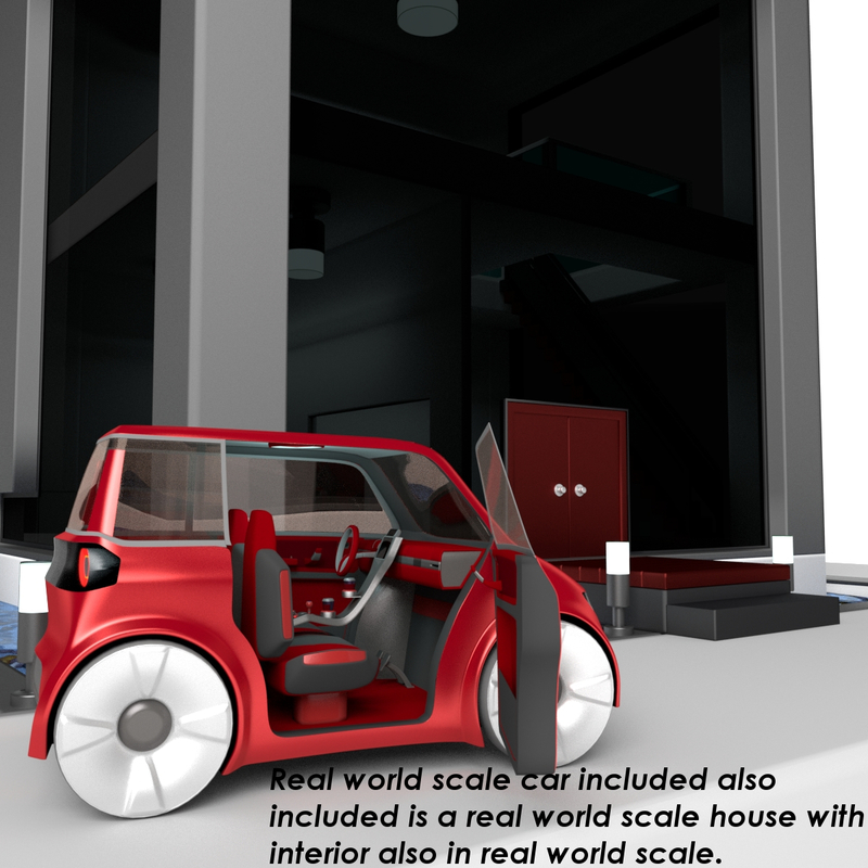 car house blender 3d obj