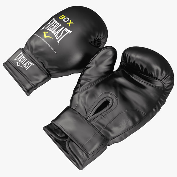 boxing gloves everlast black 3d model