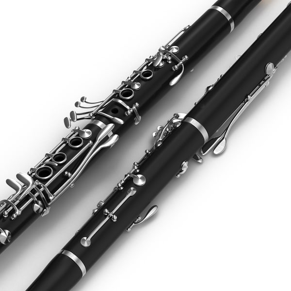 clarinet details modelled 3d model