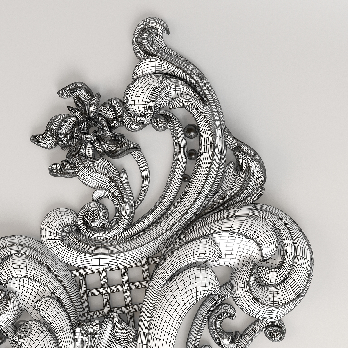 3d model carved composition