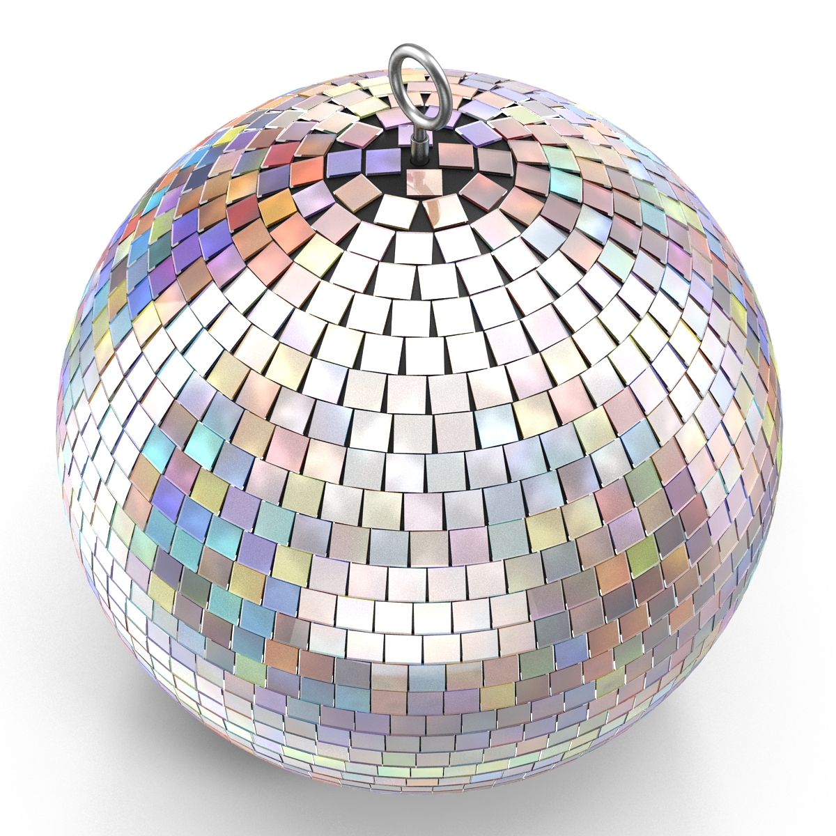 3d disco ball rainbow model