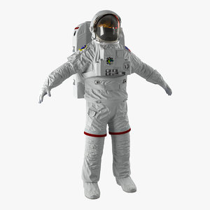 3d nasa space suit extravehicular model