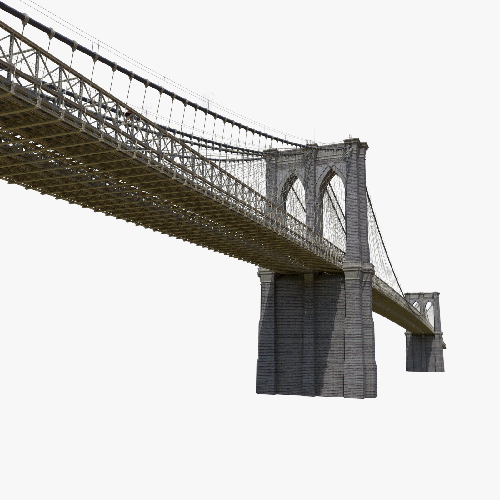 3D Blender Brooklyn Bridge NY