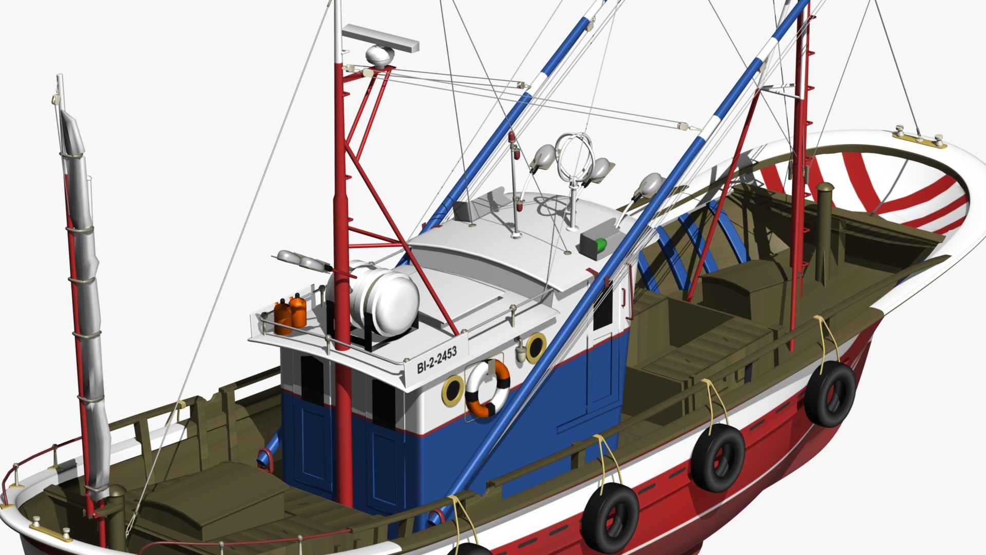 3D Blender fishing boat