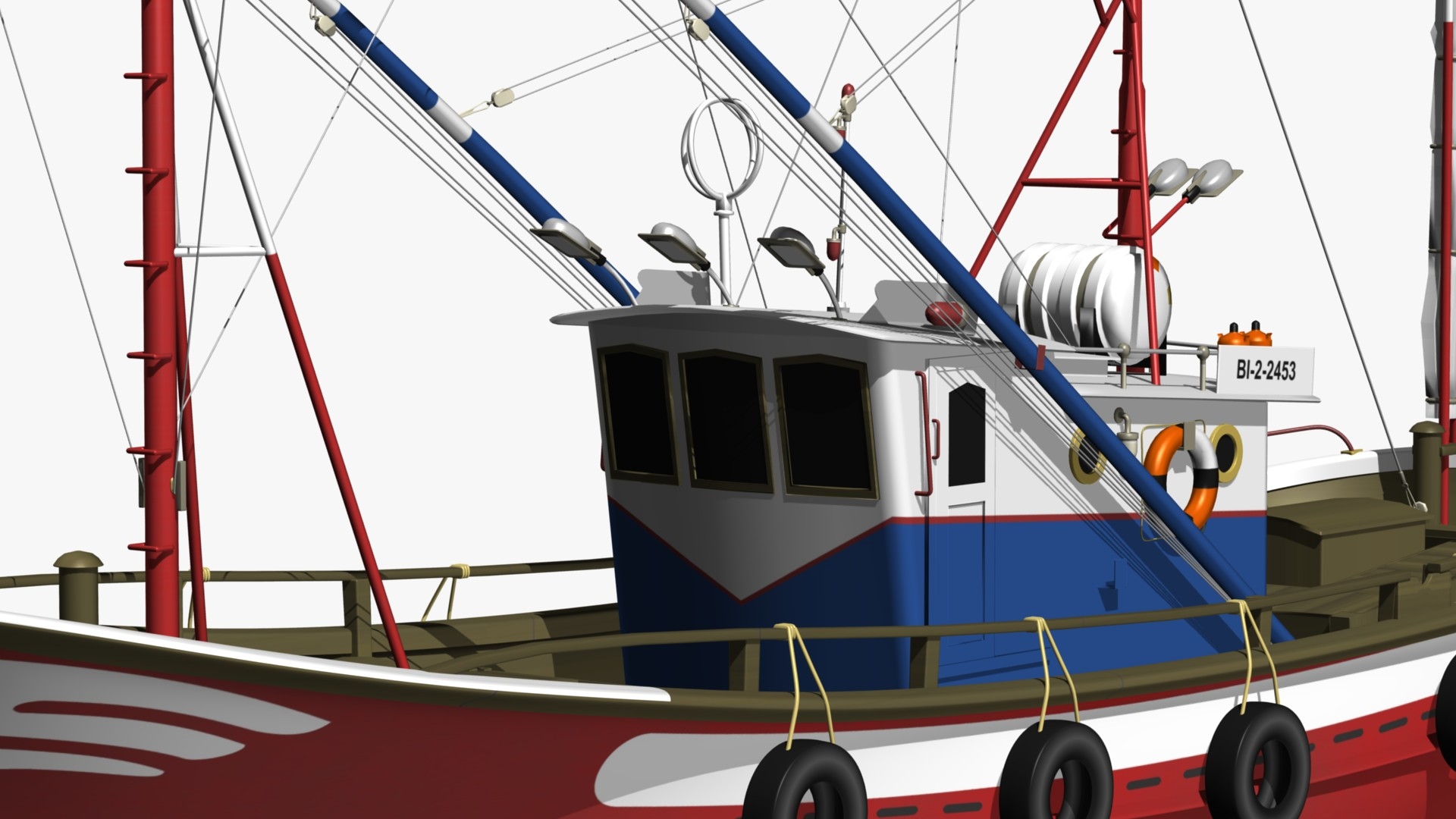 3D Blender fishing boat