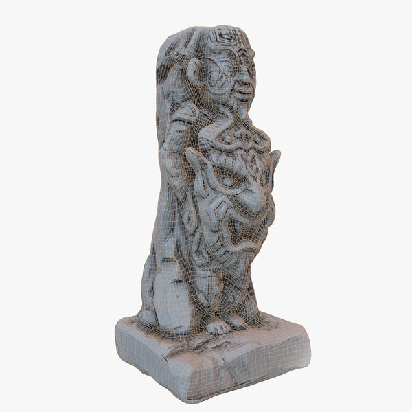 3D 3ds Max aztec statue mayan
