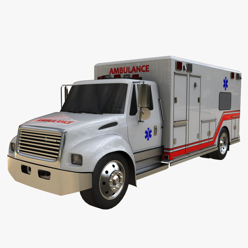 3D 3ds Max ambulance emergency truck