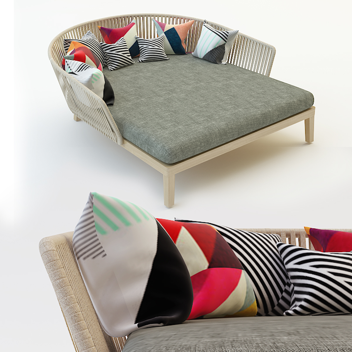 3d Model Garden Sofa