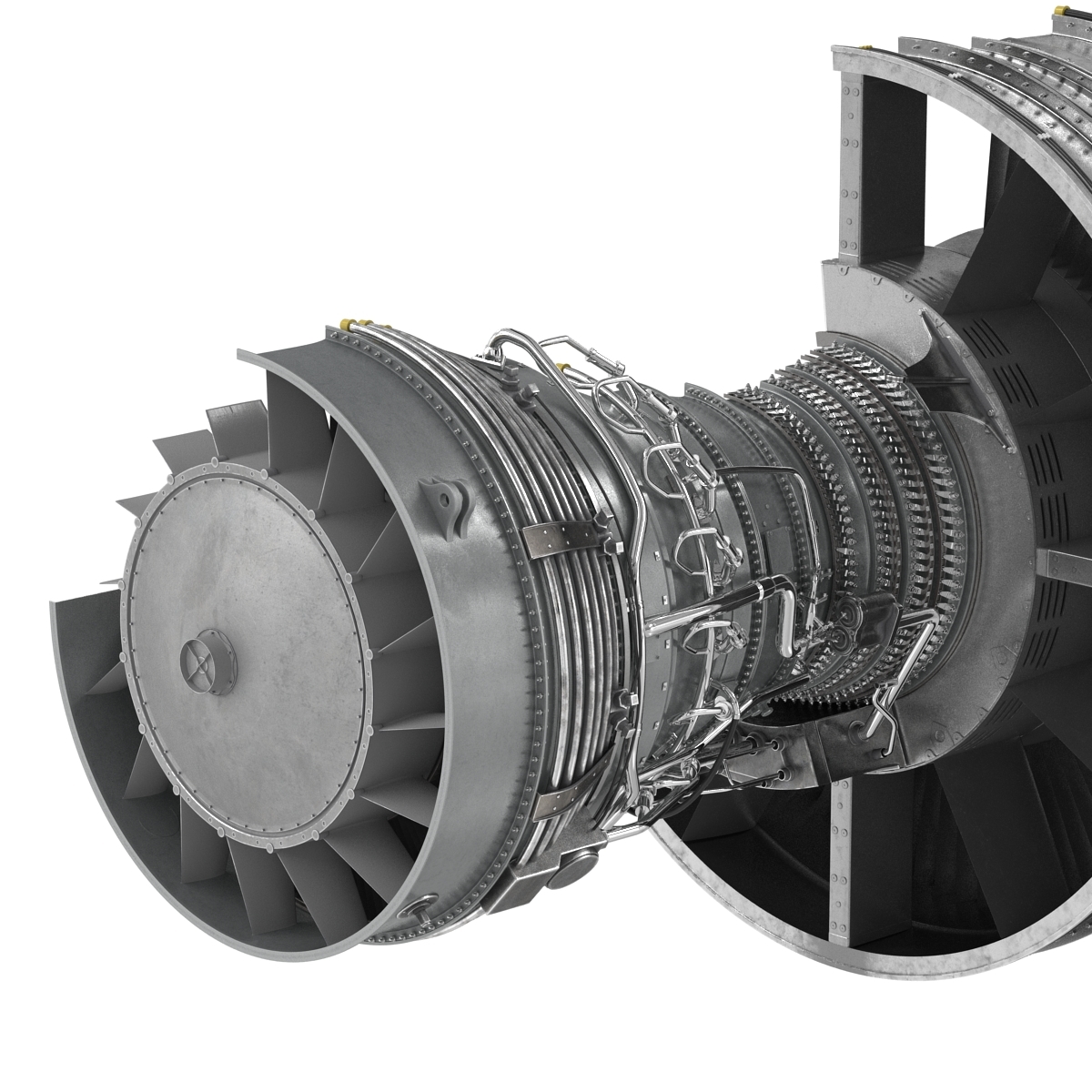 turbofan aircraft engine sectioned max