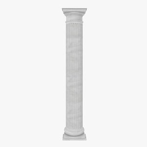 pilaster doric greco roman 3d model
