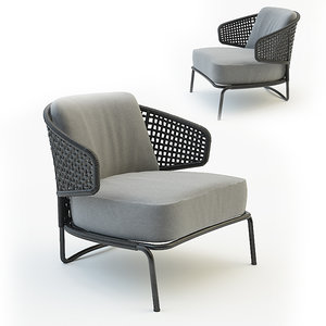 3d model of outdoor armchair