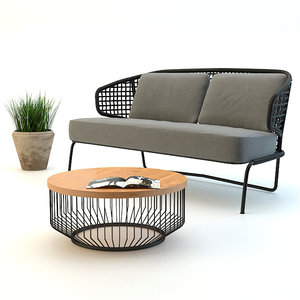 outdoor sofa set 3d max