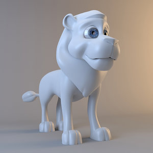 lion modelled animal 3d model