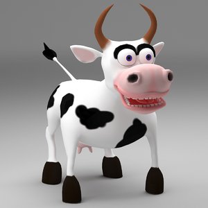 3d model cartoon cow