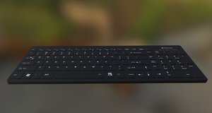 black keyboard keys 3d model