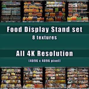 Food Display Stand Texture set [4K Texture]
