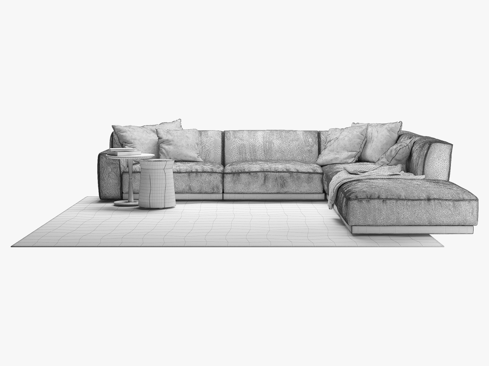 3d sofa poliform coffee table model