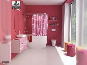 3ds bathroom 07 set bath