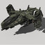 3d sf heavy military dropship model
