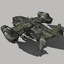 3d sf heavy military dropship model