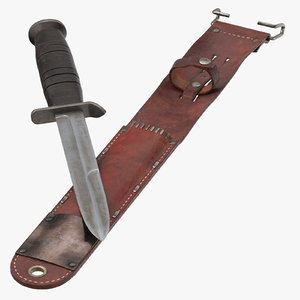 m3 trench knife wwii 3d model