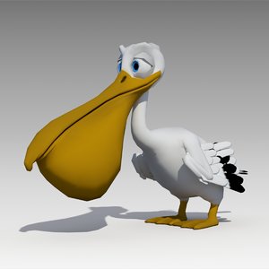 pelican animations 3D model