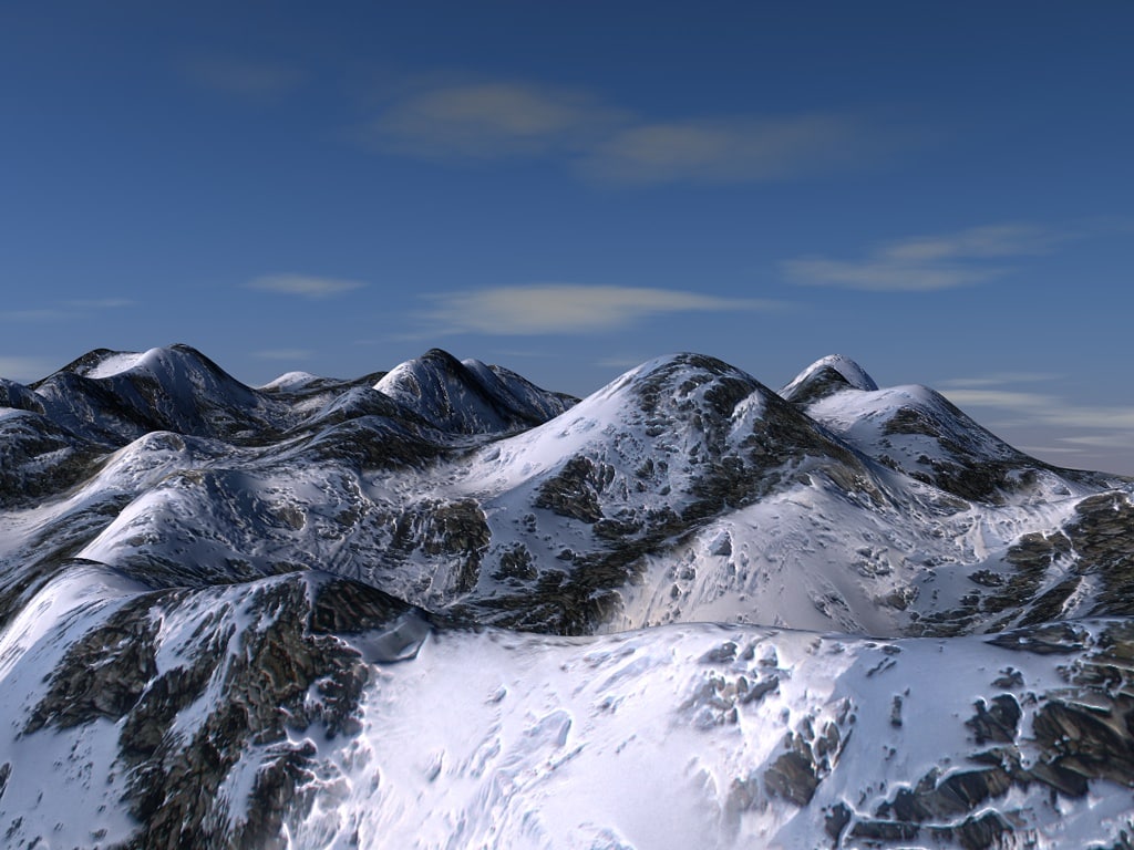 Snow mountain terrain model | 1142027 | TurboSquid