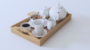 breakfast set 3D model