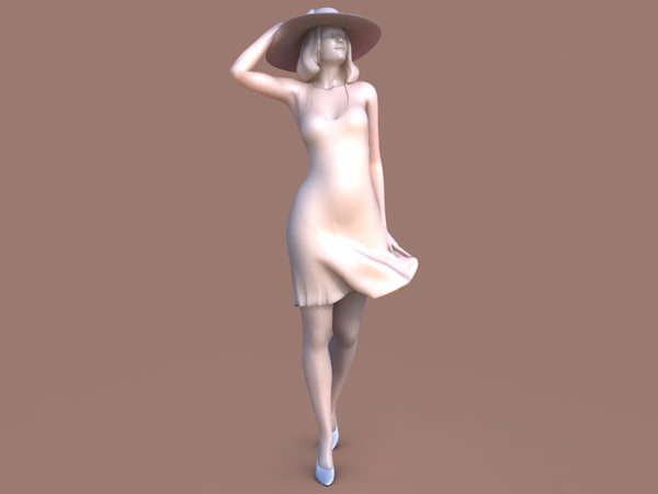 3D woman print model