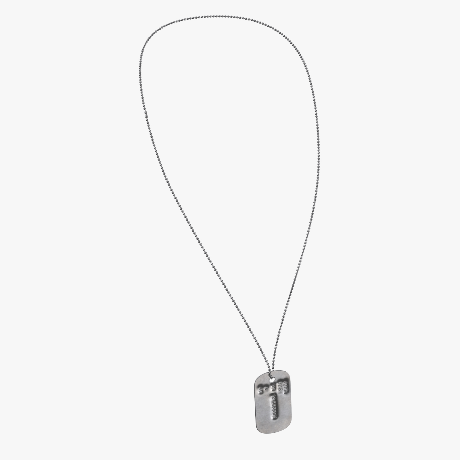 Dog tag chain john 3D model 1142243 TurboSquid