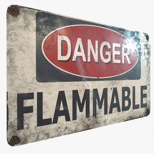 ready danger flammable pbr 3D model