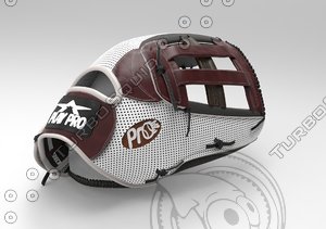 customizable baseball glove 3D model