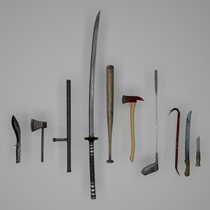 3D model melee weapons