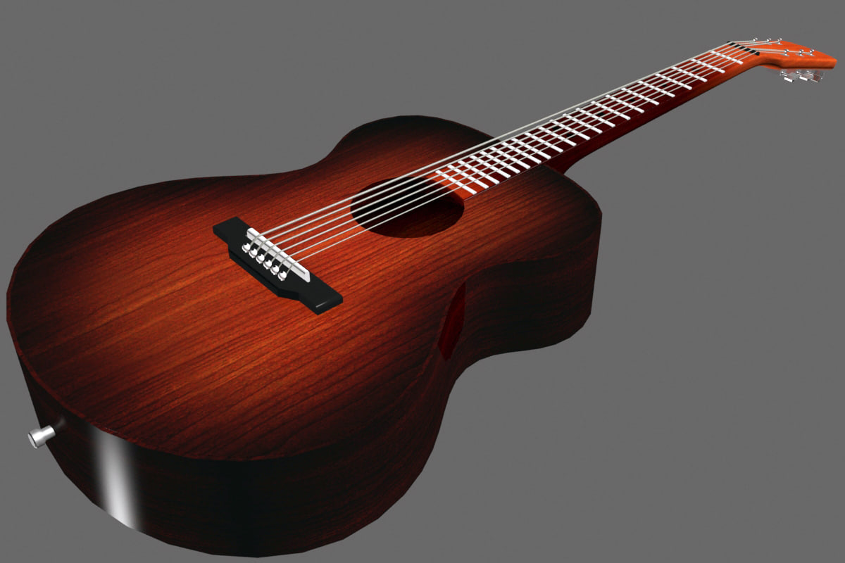 guitar model 3d free stl