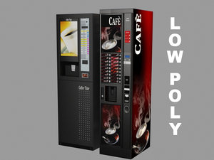 3D coffee vending machine model