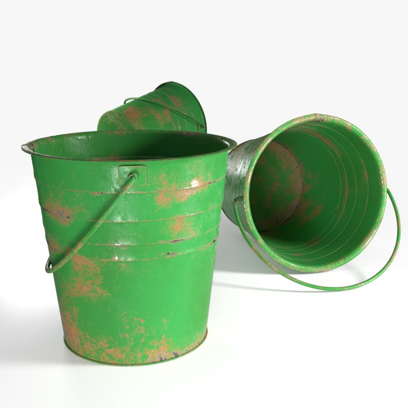 3D bucket metallic model | 1142992 | TurboSquid