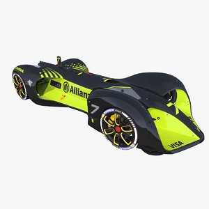 autonomous racing car roborace 3D model