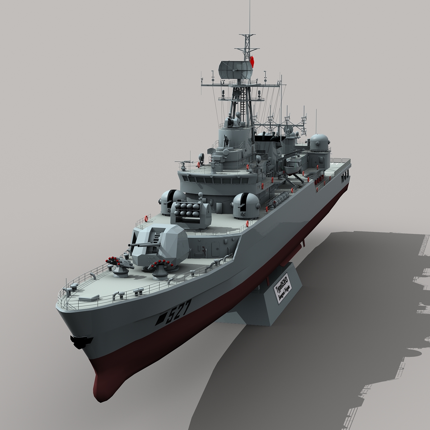 Type 053h3 jiangwei frigate 3D model 1143666 TurboSquid