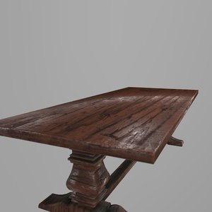 wooden table 3D model
