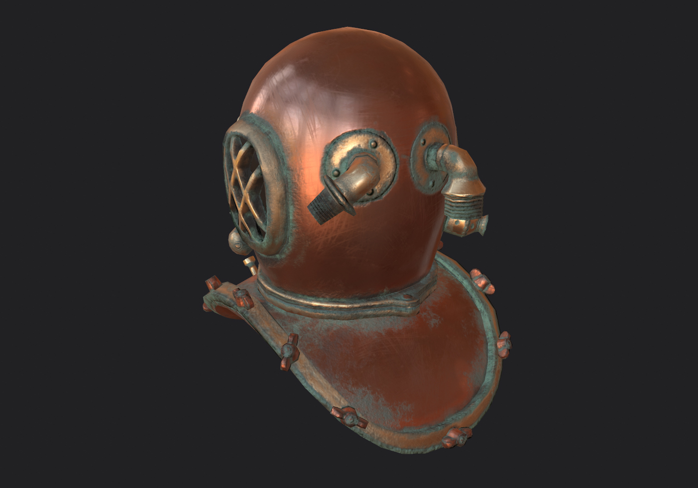 Vintage diving helmet 3D model 1143769 TurboSquid