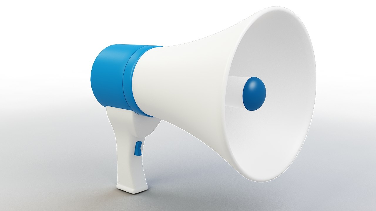 Cartoon megaphone 3D model | 1143773 | TurboSquid